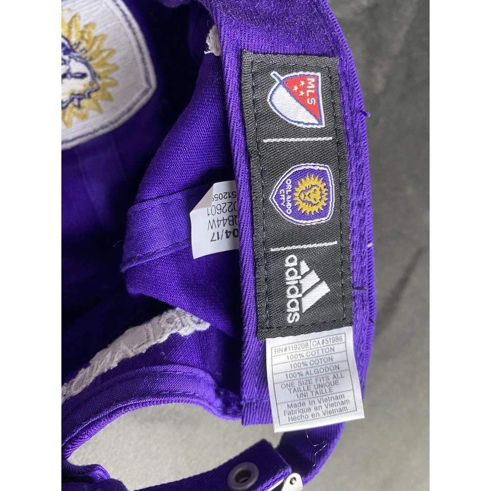 Orlando City Hat Cap Snap Back Purple MLS Soccer Futbol Football Adidas Sequins‎